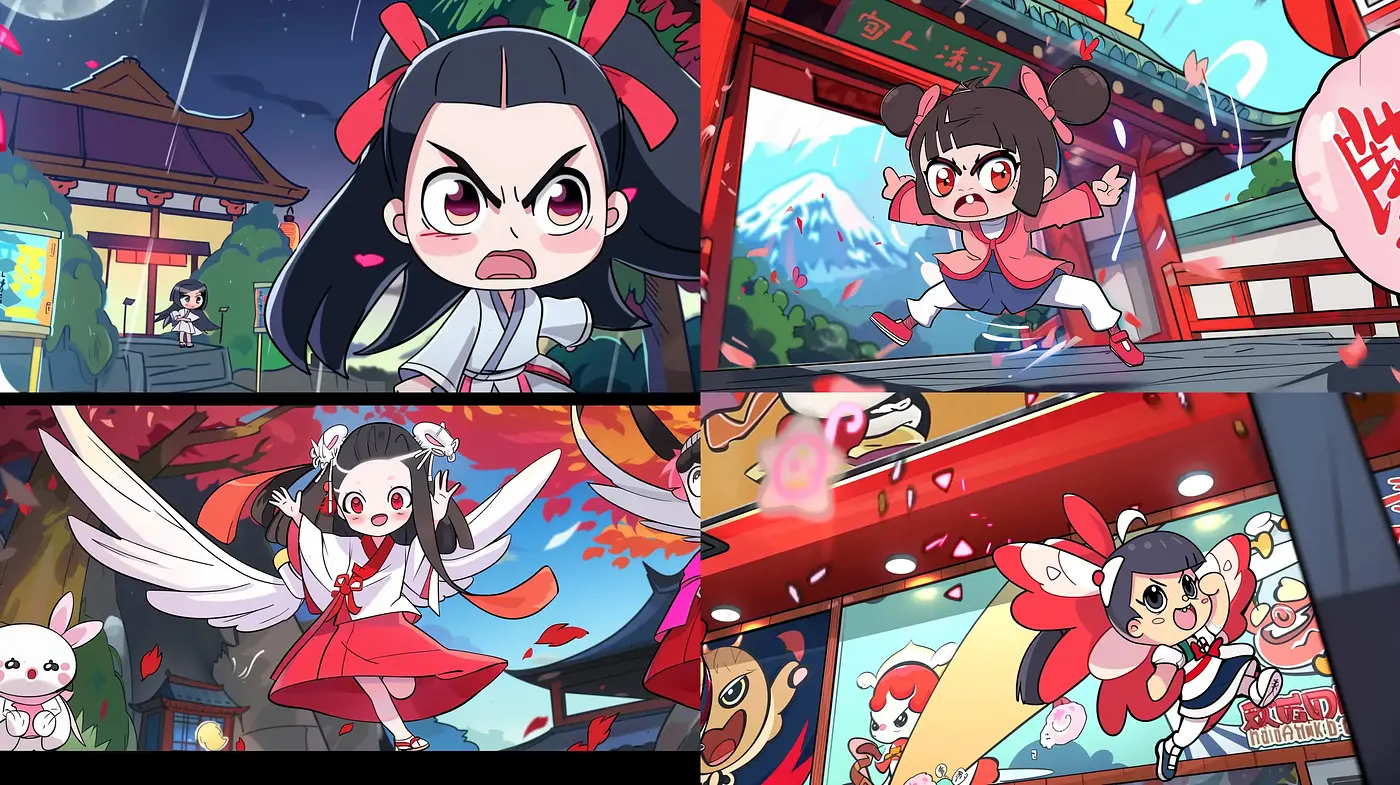 Vibrant Anime-Inspired Dynamic Illustrations with a Uniformed Colorful Essence - Midjourney sref style