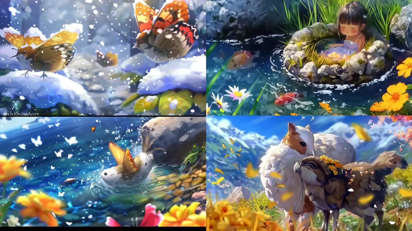 Enchanted Vignettes of Nature: A Whimsical Watercolor Essence - Midjourney sref style