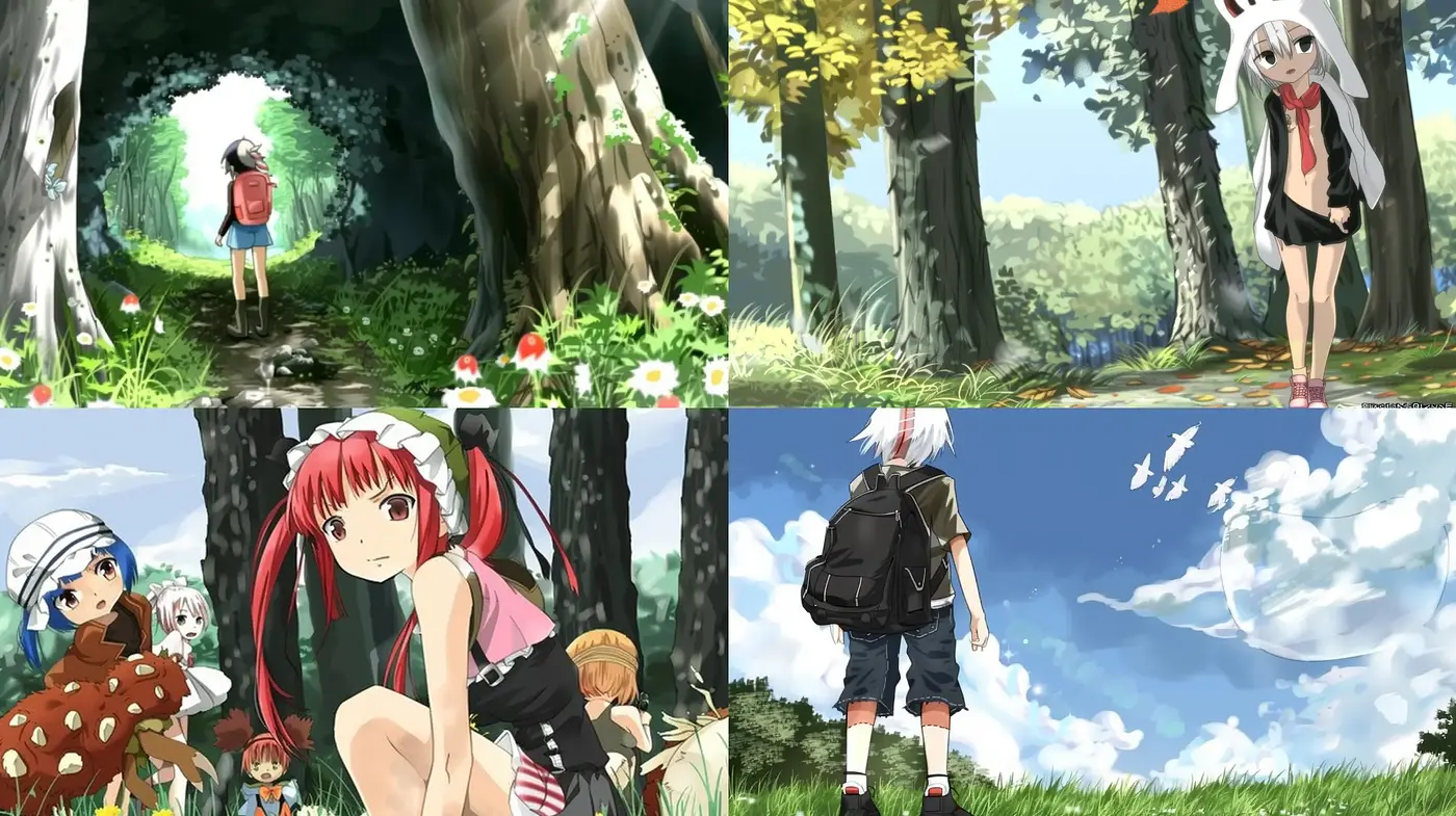 Serene and Lively Anime-Inspired Natural Landscapes - Midjourney sref style
