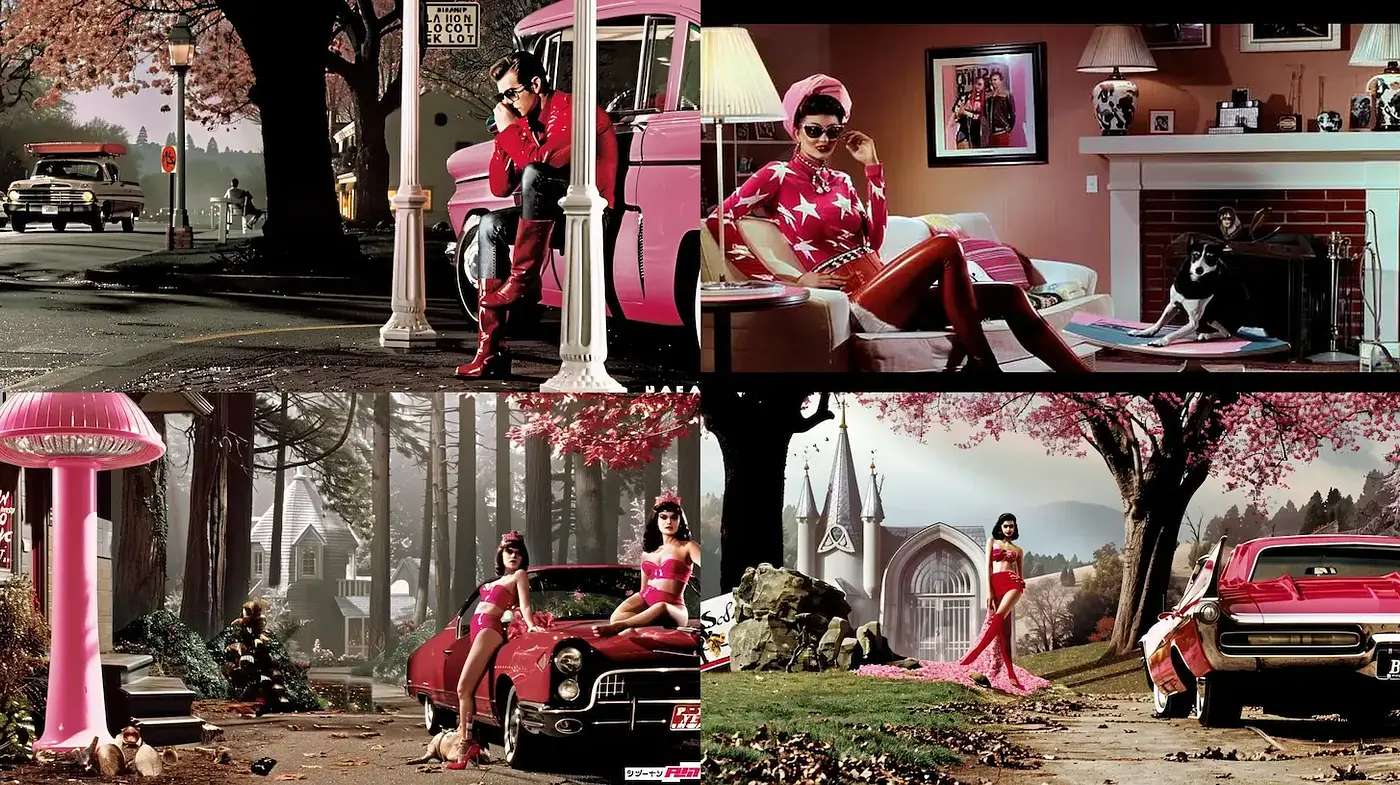 Saturated Retrofuturism with Surrealist Overtones - Midjourney sref style
