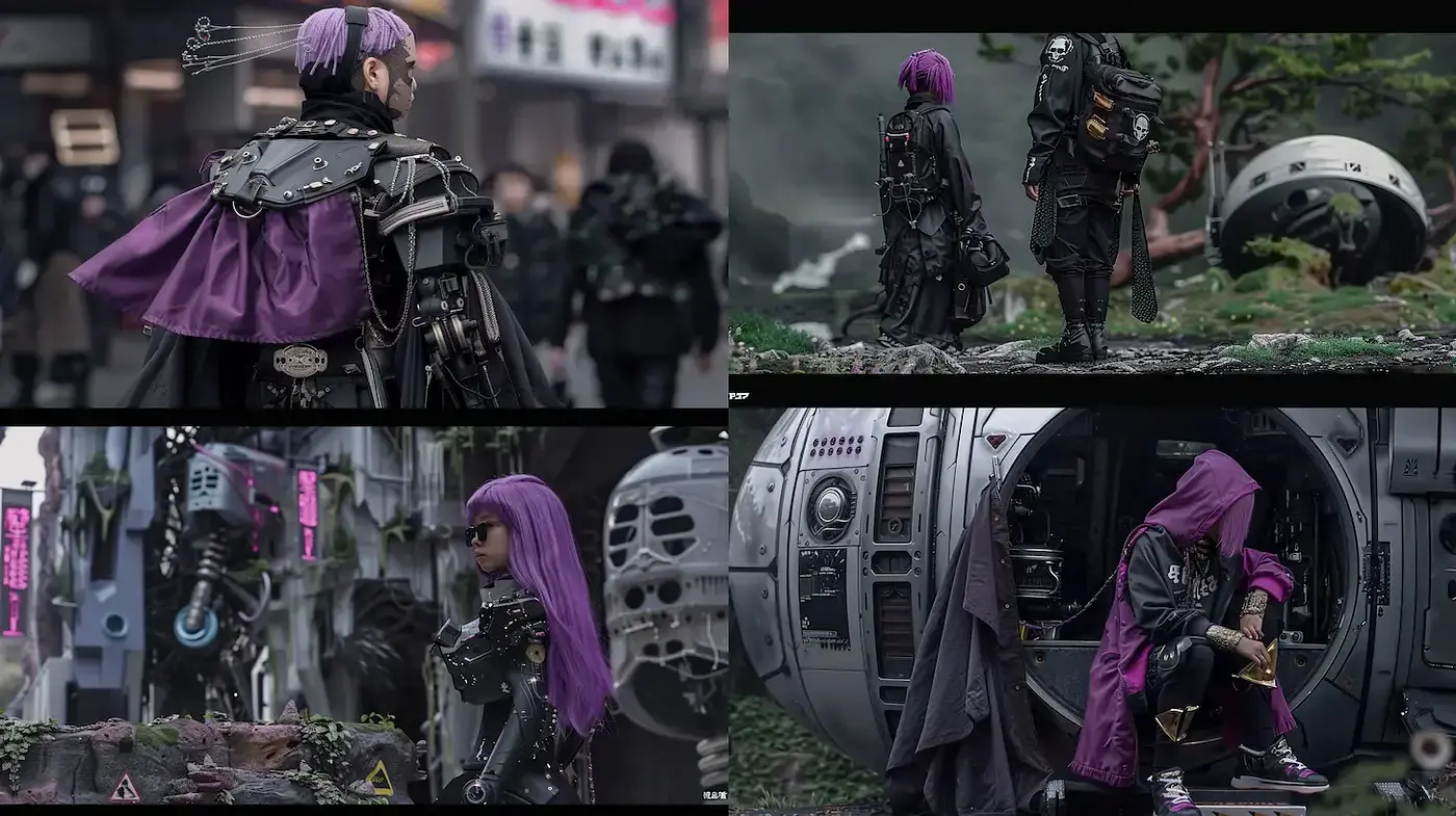 Futuristic Cyberpunk Aesthetic with a Touch of Nostalgic Vibe - Midjourney sref style