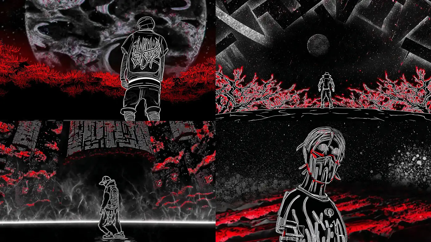 Dynamic Urban Aesthetic with Dark Fantasy Elements - Midjourney sref style
