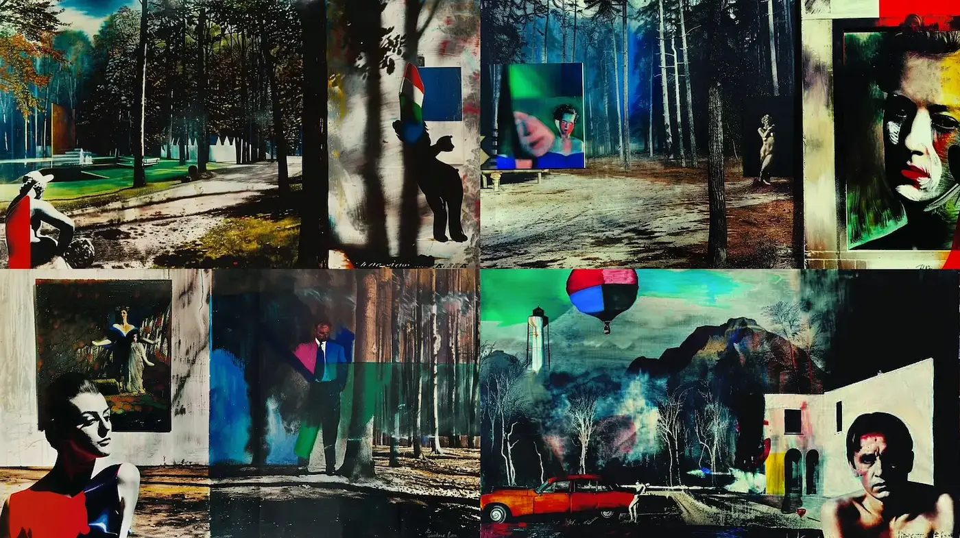 Eclectic Fusion of Vintage Aesthetic and Surrealism - Midjourney sref style