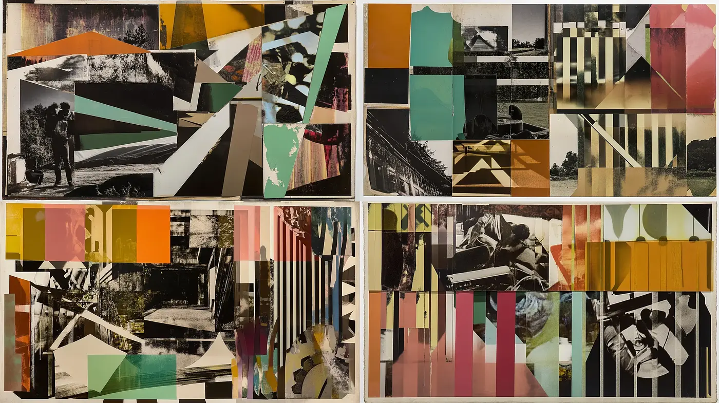 Geometric Harmony in Abstract Montage - Midjourney sref style
