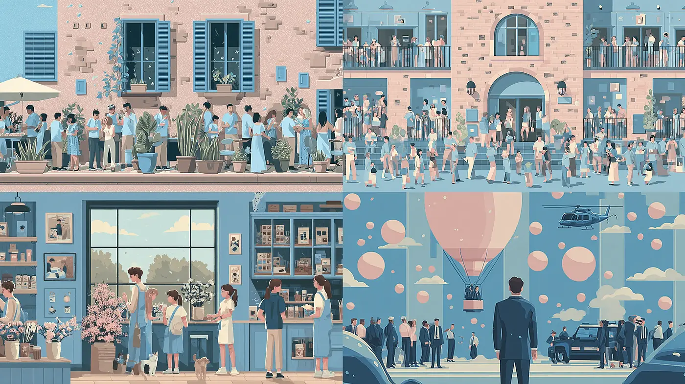 Stylized Illustrations with a Modern and Playful Approach - Midjourney sref style