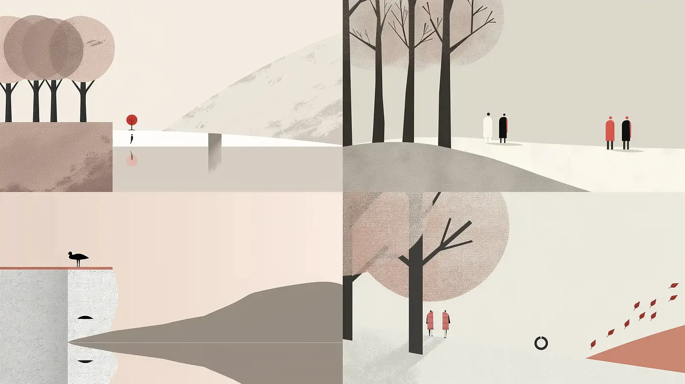 Subdued Harmony: A Modern Minimalist Landscape Series - Midjourney sref style