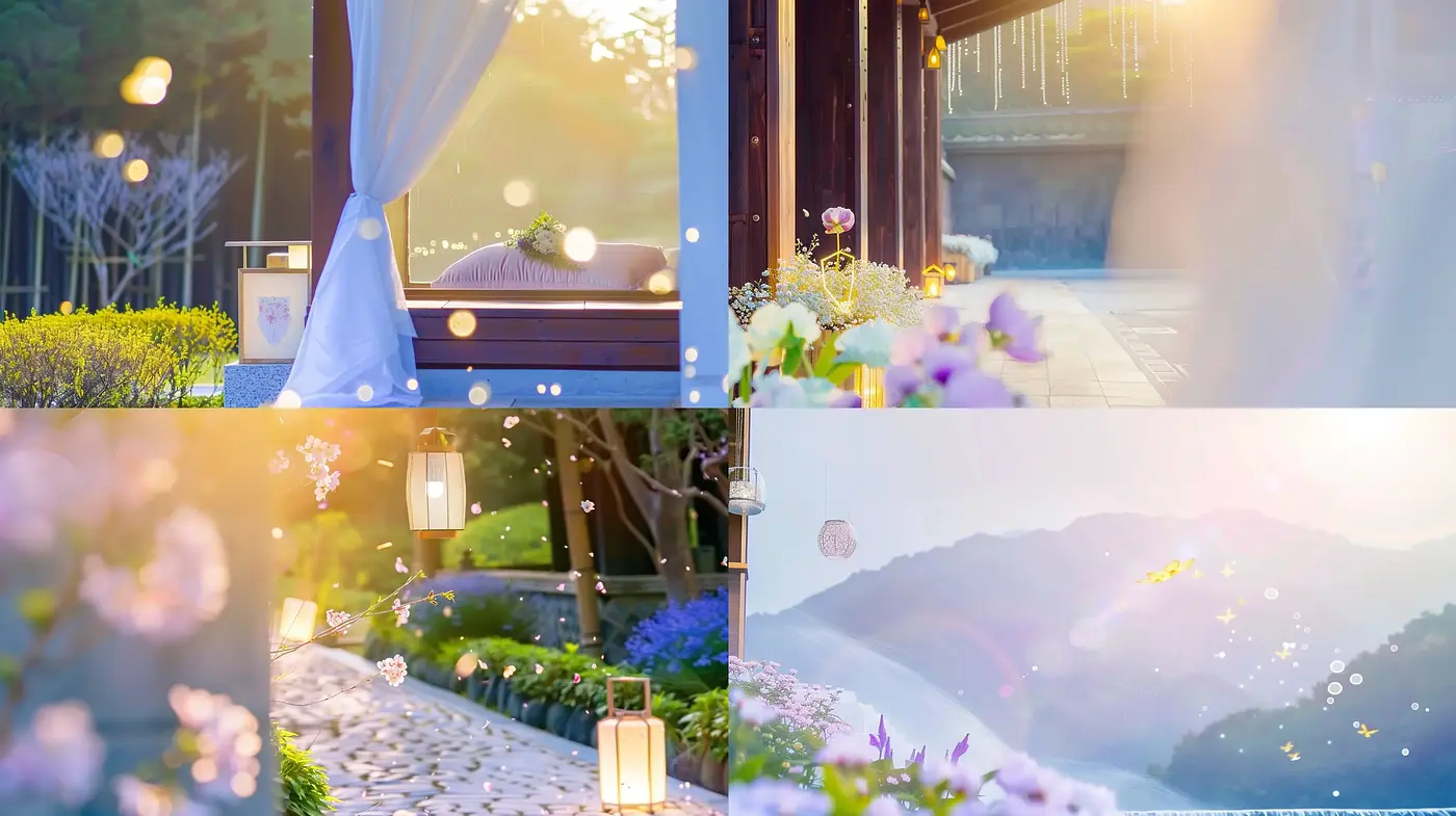 Ethereal Lights and Pastel Dreams: A Consistent Artistic Ode to Serene Imagery - Midjourney sref style