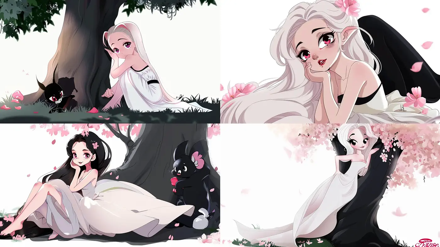 Ephemeral Serenity: Consistent Anime-Inspired Digital Enchantment - Midjourney sref style
