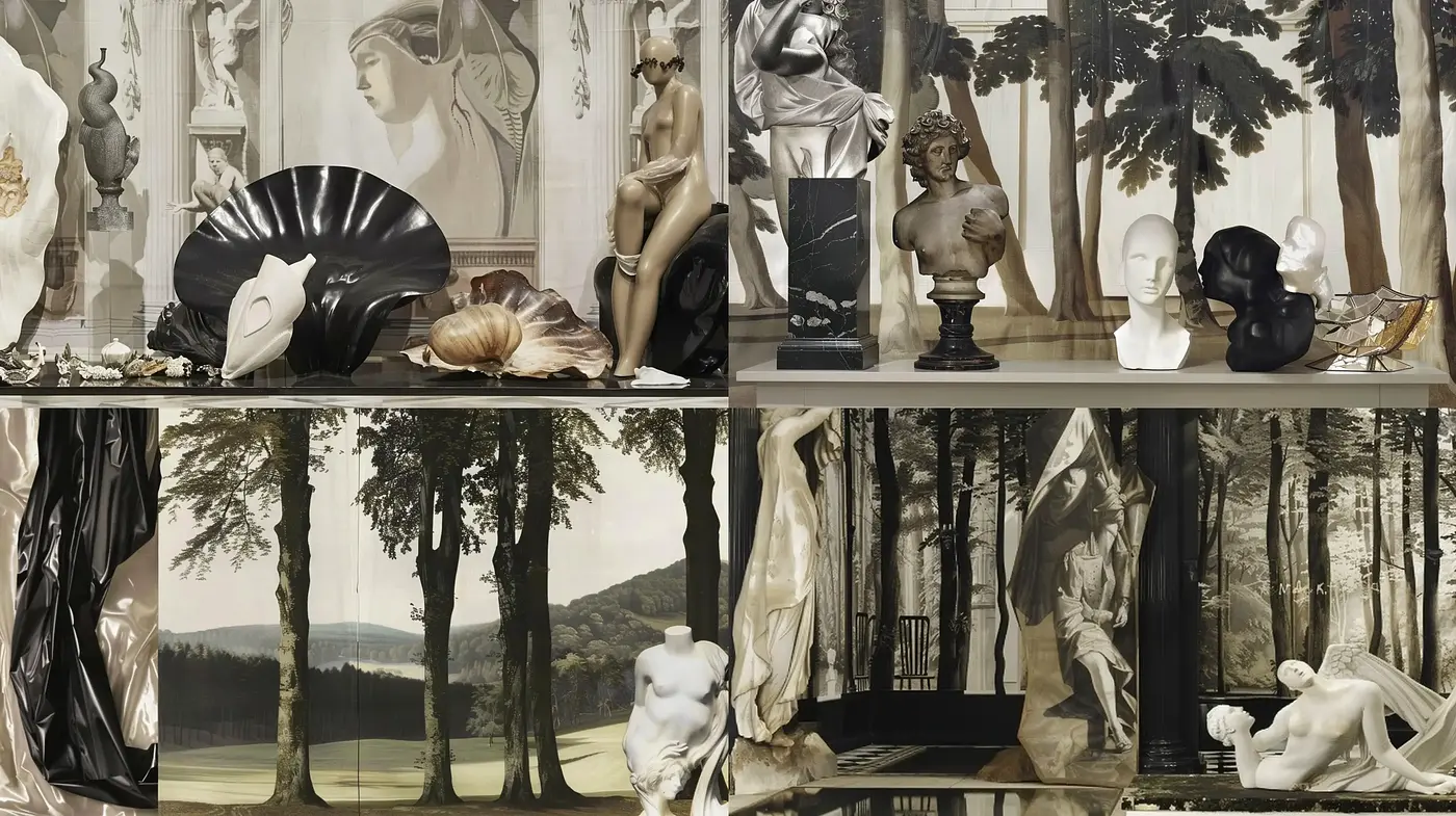 Neo-Classical Reverie in Sepia Tones - Midjourney sref style