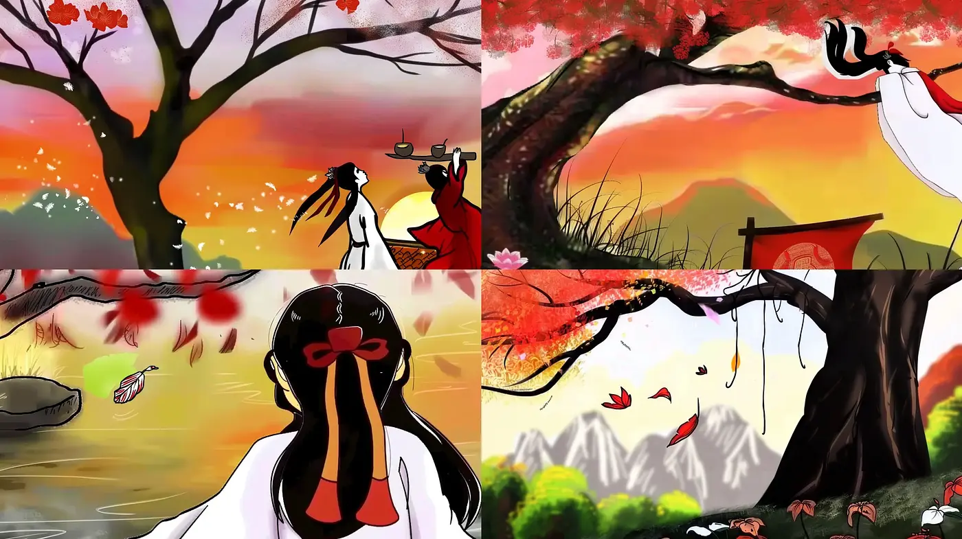 Whimsical Elegance of Eastern Inspired Watercolors - Midjourney sref style