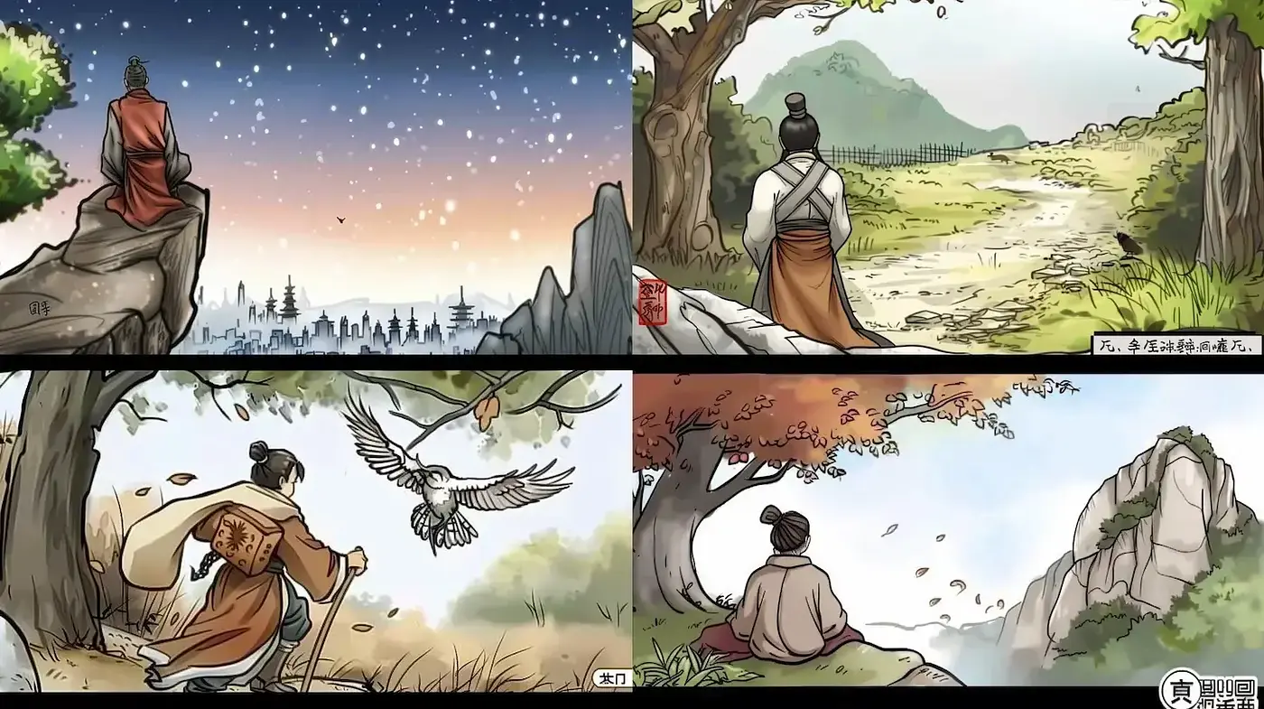 Serene and Harmonious Landscapes with Traditional Themes - Midjourney sref style