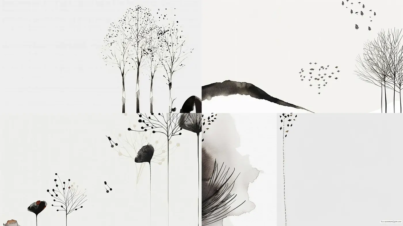Ink Wash Ethereal Minimalism - Midjourney sref style