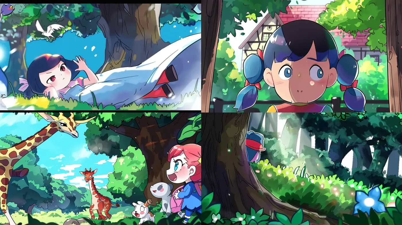 Enchanting Anime-Inspired Pastoral Scenes with Vibrant Storybook Appeal - Midjourney sref style