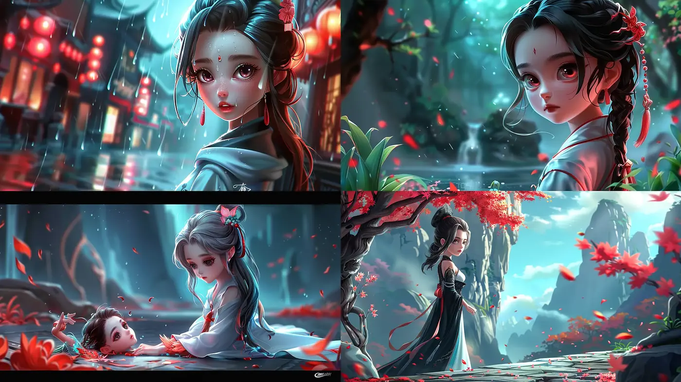 Luminous Ethereal Dreamscape with Asian Aesthetic - Midjourney sref style