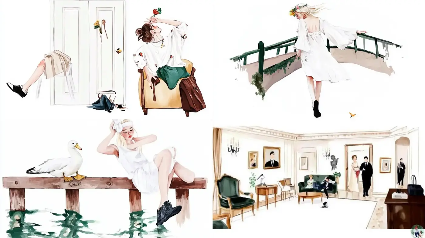 Elegant Serenity in Soft Pastel Hues – A Study in Contemporary Whimsy - Midjourney sref style