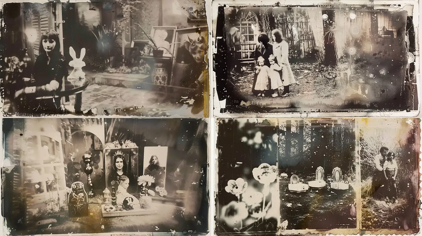 Ethereal Nostalgia: Sepia-Toned Antique Dreamscapes - Midjourney sref style