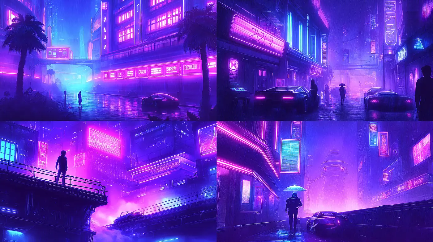 Vibrant Neo-Tokyo with Retro Futuristic Vibes - Midjourney sref style