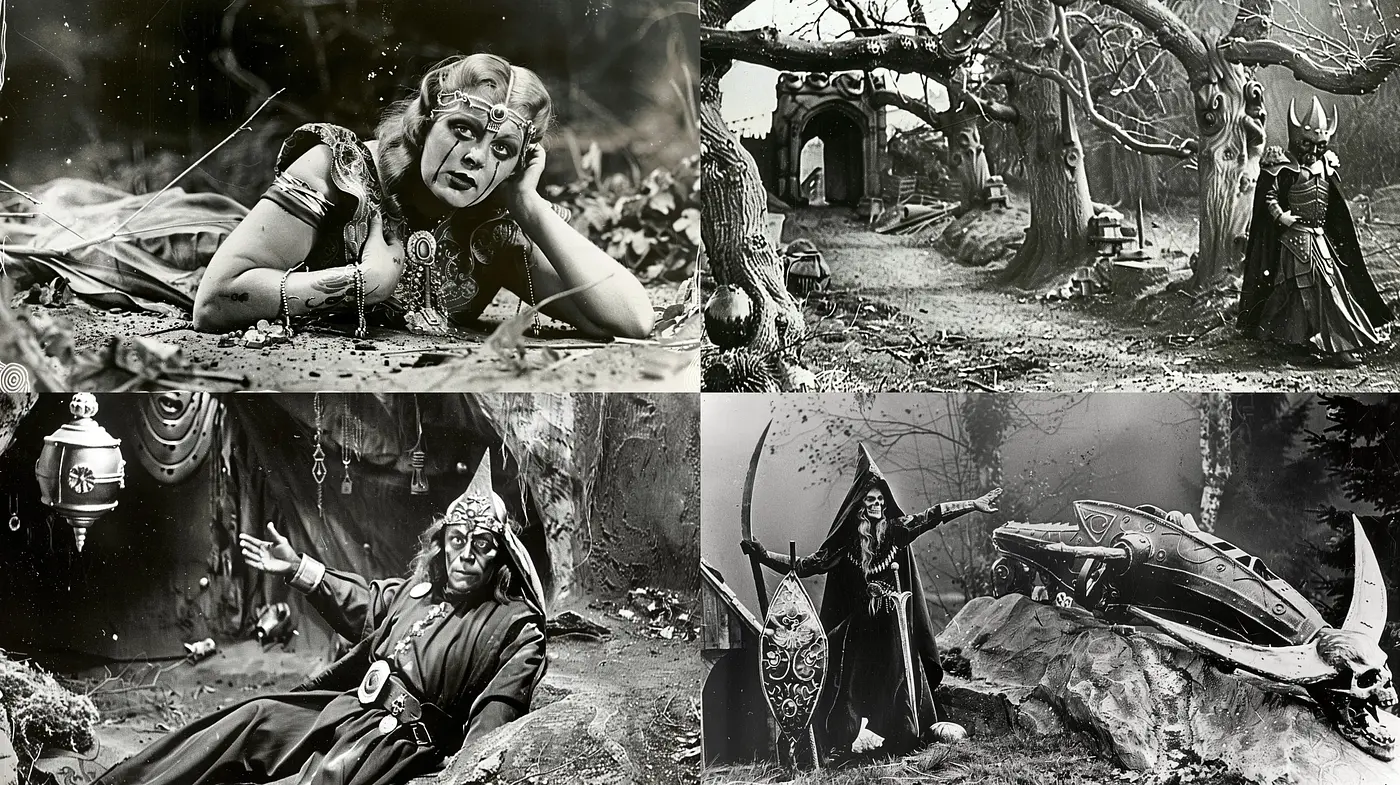 Monochromatic Ethereal Fantasy Realism - Midjourney sref style
