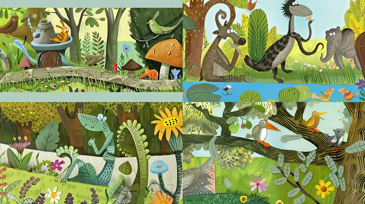 Whimsical Woodland Enchantment: A Consistent Style that Bridges the Natural with the Fantastical - Midjourney sref style