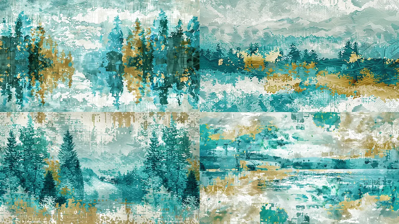 Whimsical Textured Landscape Tapestry - Midjourney sref style
