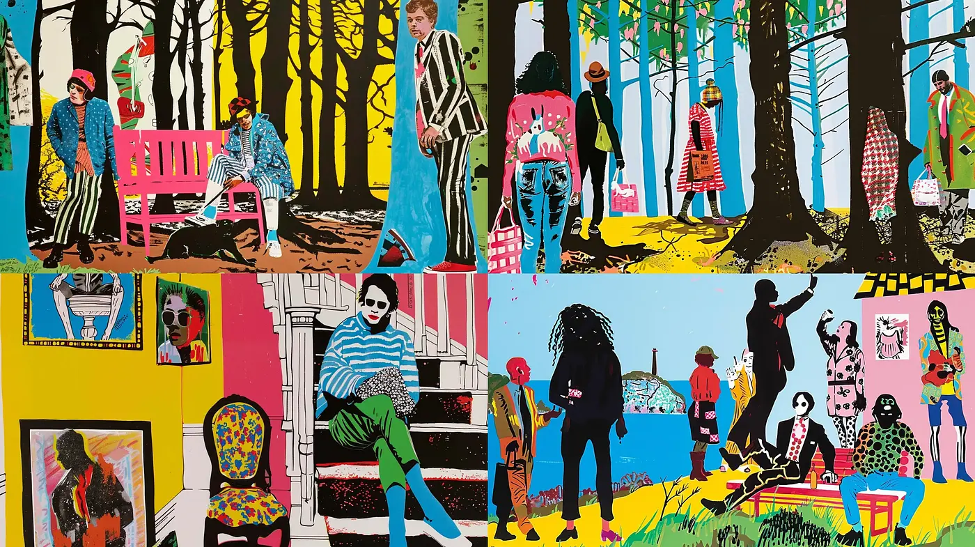 Vibrant Pop Art Fusion with Graphic Novel Flair - Midjourney sref style