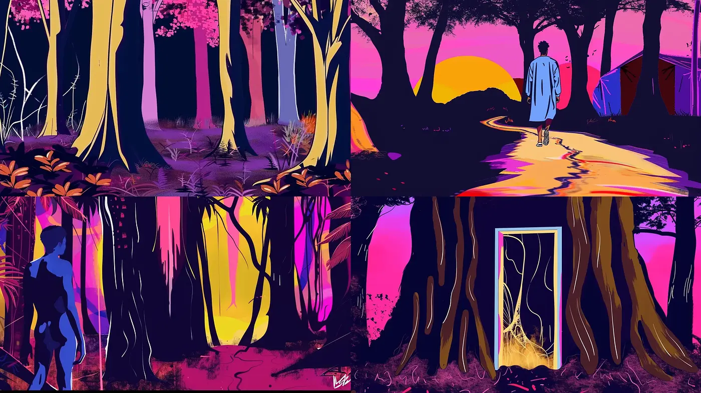 Surreal Twilight Arboreal Dreamscapes - Midjourney sref style