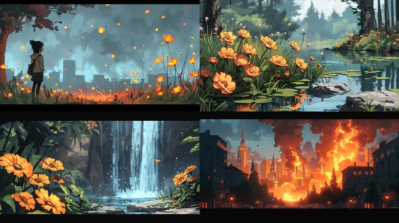 Ethereal Tranquility in Vivid Hues: A Homage to Digital Impressionism and Nature's Palette - Midjourney sref style