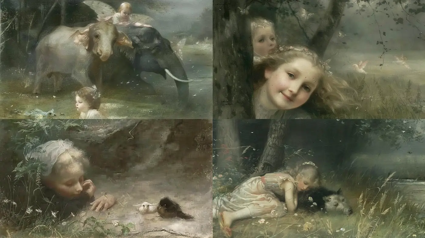 Dreamlike Infusion of Serenity and Nature in Subdued Earthy Tones - Midjourney sref style