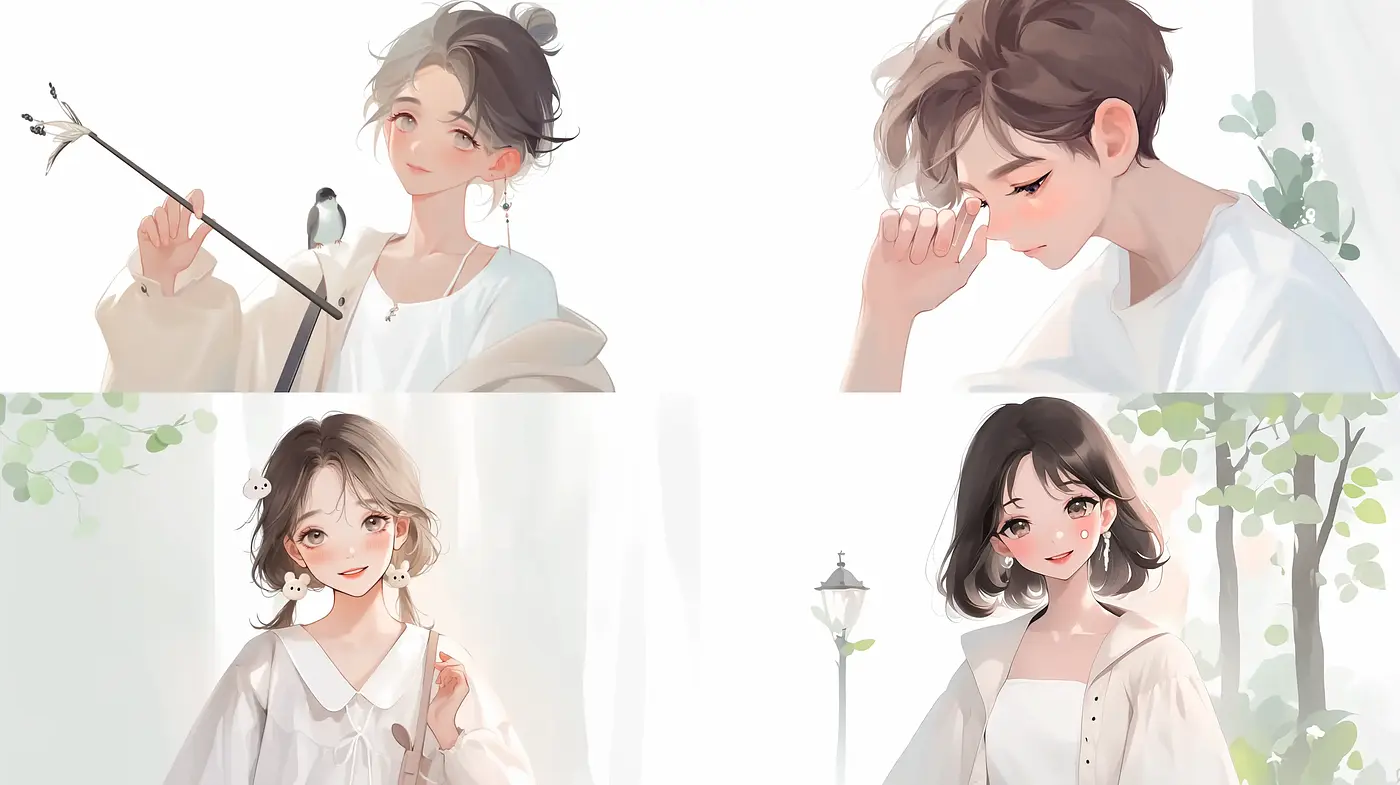 Ethereal Softness in Pastel: A Modern Anime-Inspired Illustrative Fusion - Midjourney sref style
