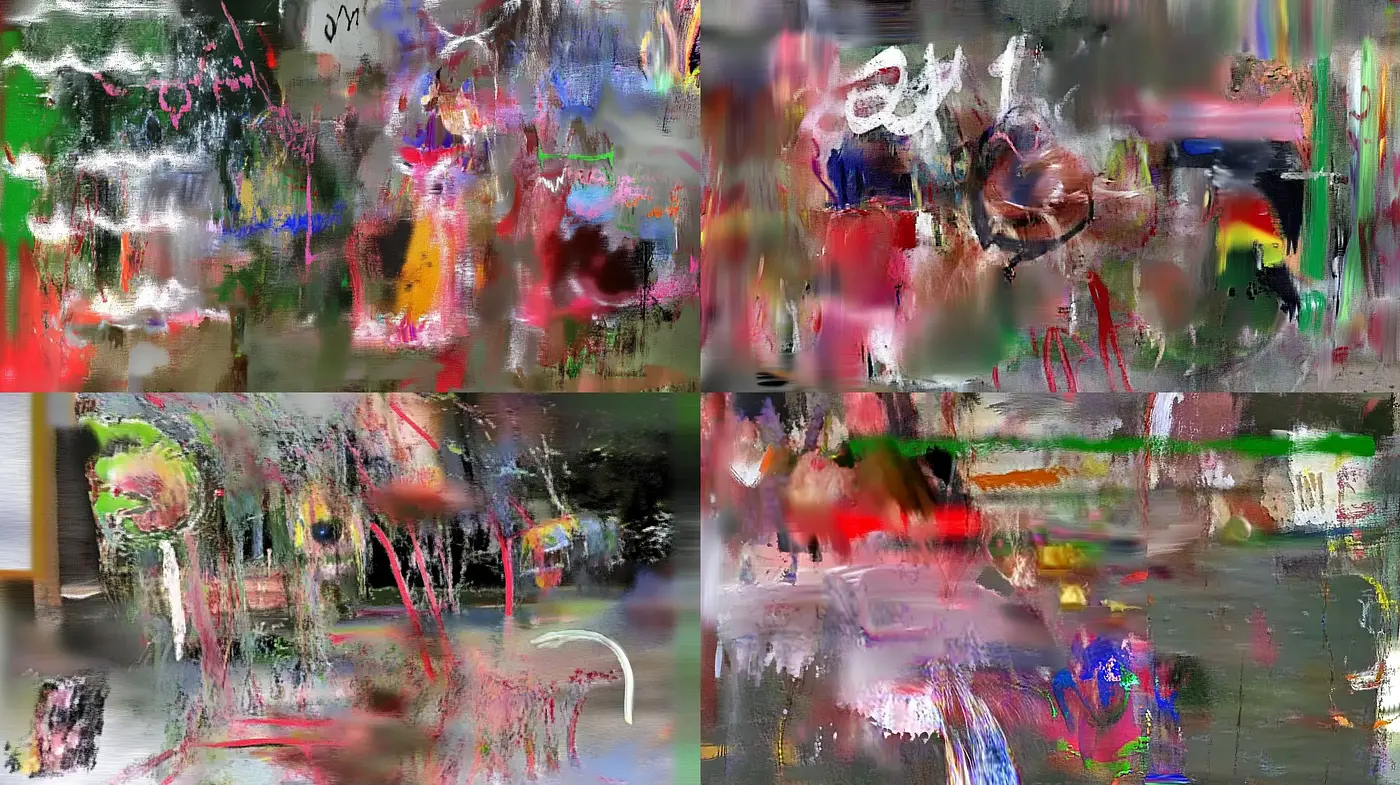 Abstract Expressionist Fusion with Digital Overtones - Midjourney sref style