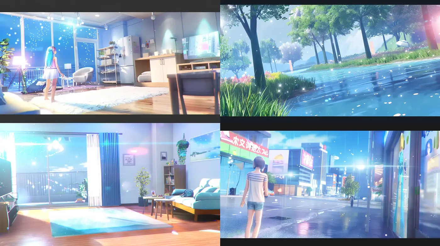Serene Modern Anime-Inspired Vistas with a Dreamlike Glow - Midjourney sref style