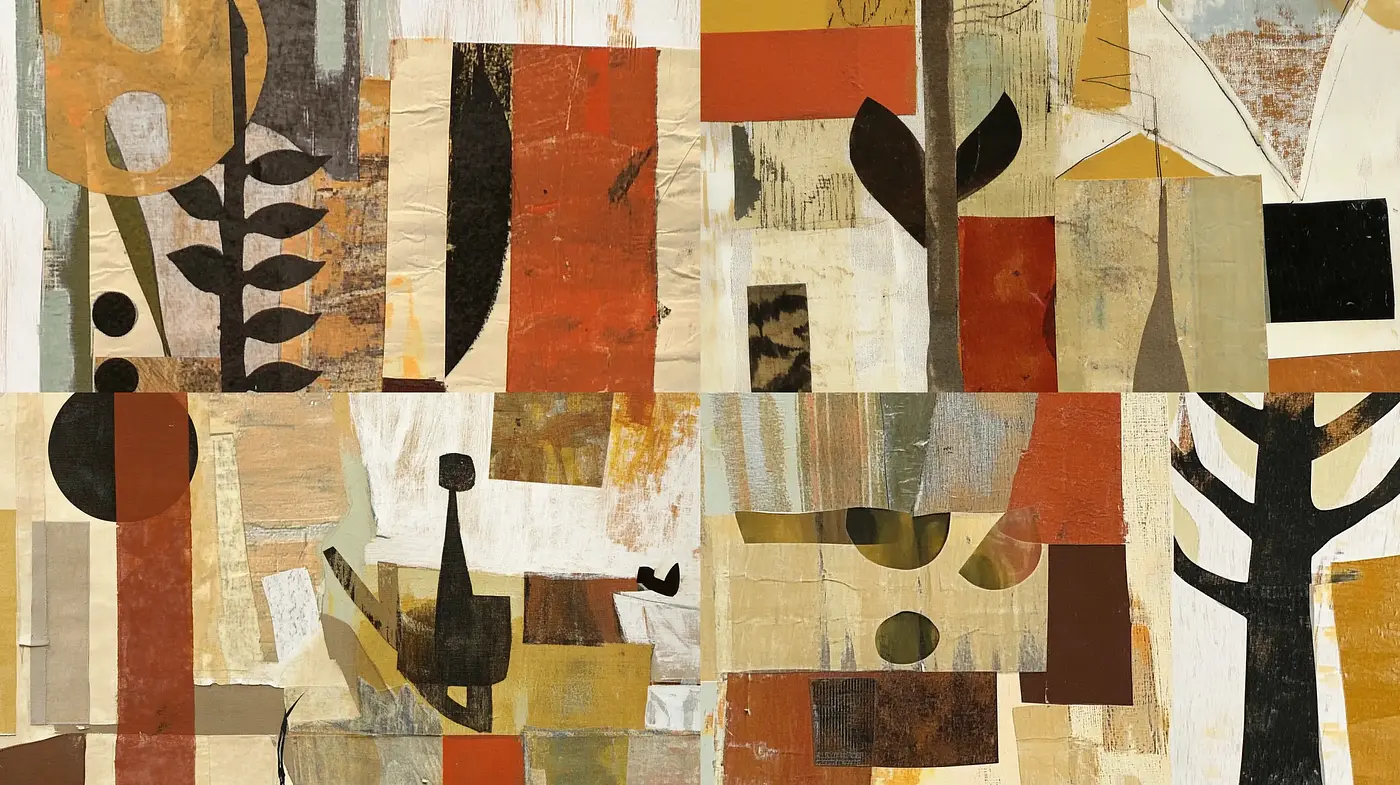 Autumn Mosaic: A Harmonious Blend of Nature's Palette - Midjourney sref style