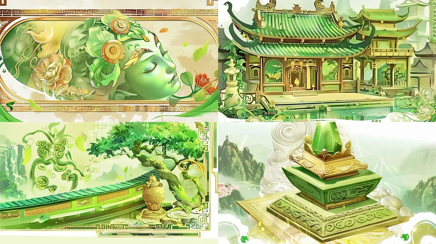 Ethereal Oriental Dreamscape in Pastel Hues - Midjourney sref style