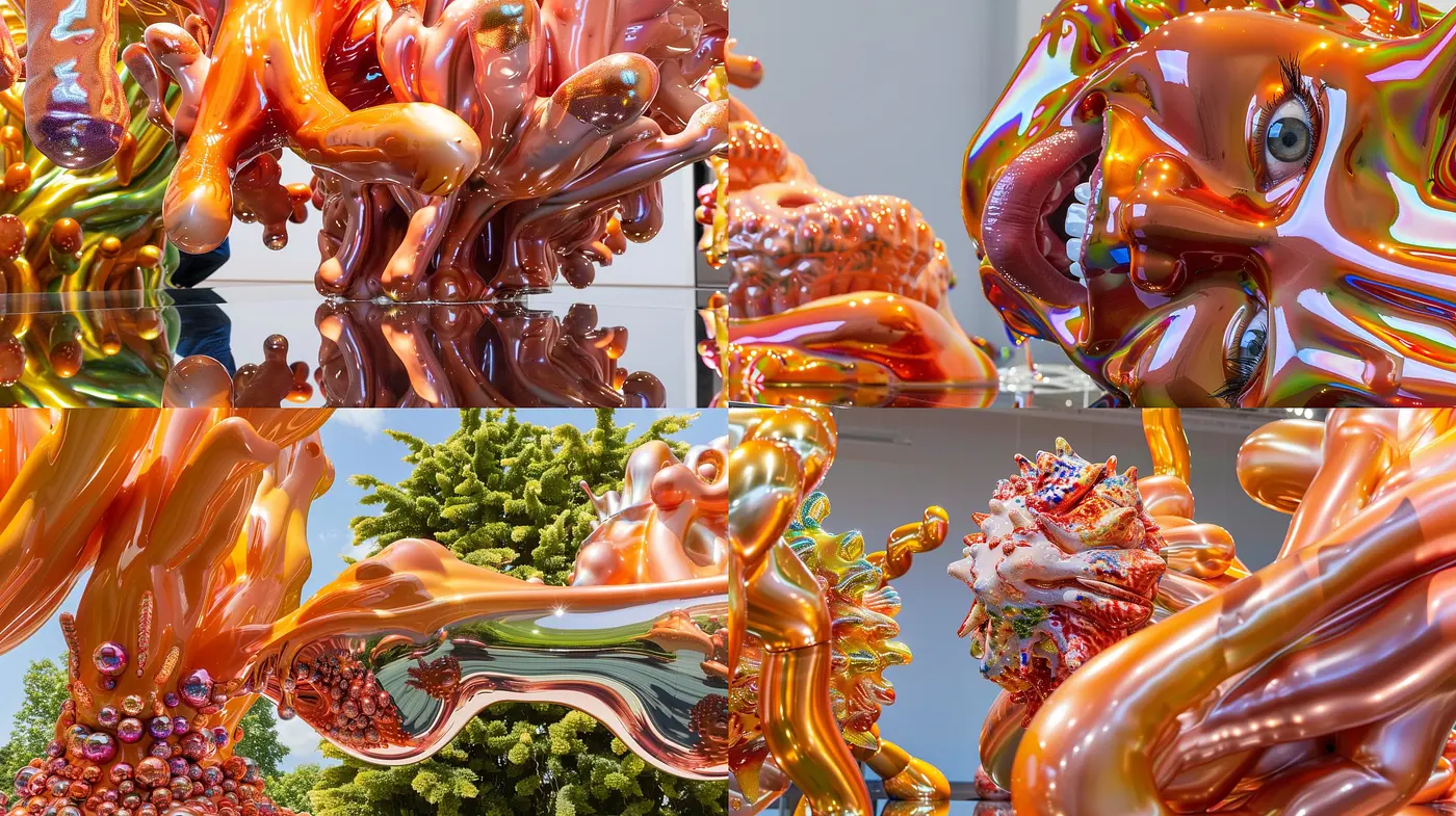Luminous Surreal Streams: A Consistent Journey Through Abstract Fluidity - Midjourney sref style