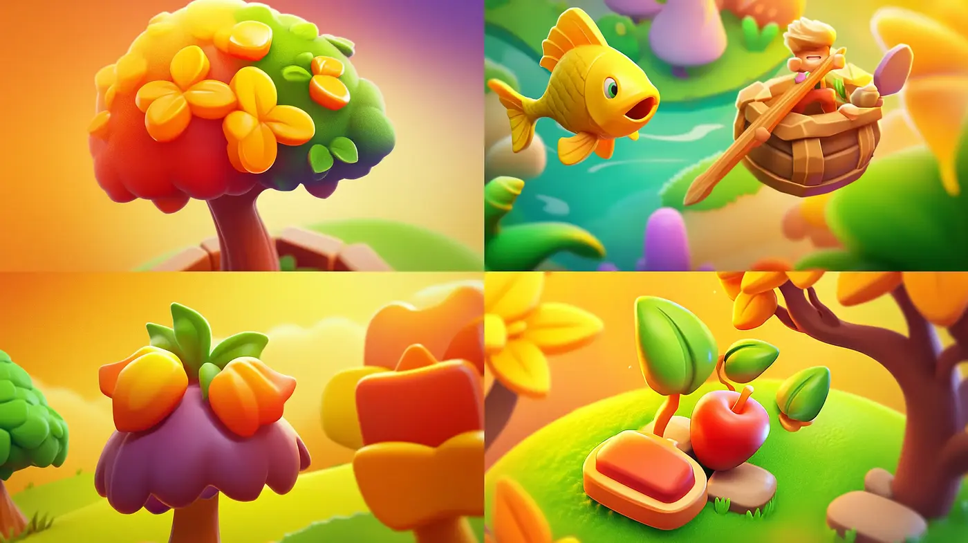 Whimsical Garden Journey: A Vivid, Dreamlike Animation-Inspired Exploration - Midjourney sref style