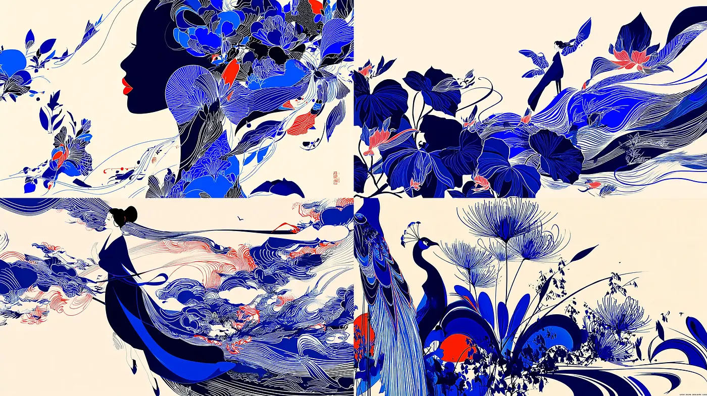 Intricate Floral Motifs with a Dreamlike Quality - Midjourney sref style