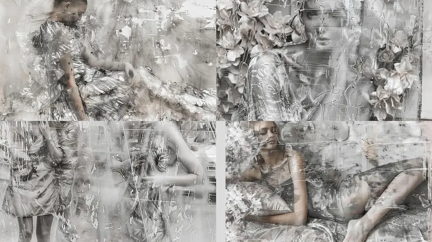 Ethereal and Dreamlike Aesthetic with Artistic Textural Layers - Midjourney sref style
