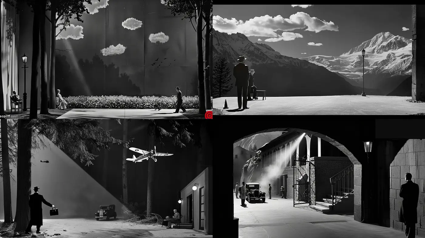 Monochromatic Homage to Classic Cinema - Midjourney sref style