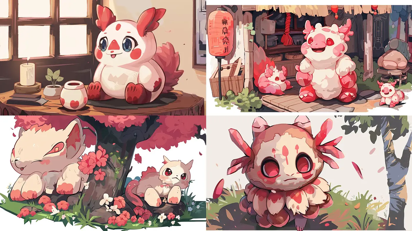 Enchanting Pastel Menagerie: A Whimsical Anime-Inspired Natural World - Midjourney sref style