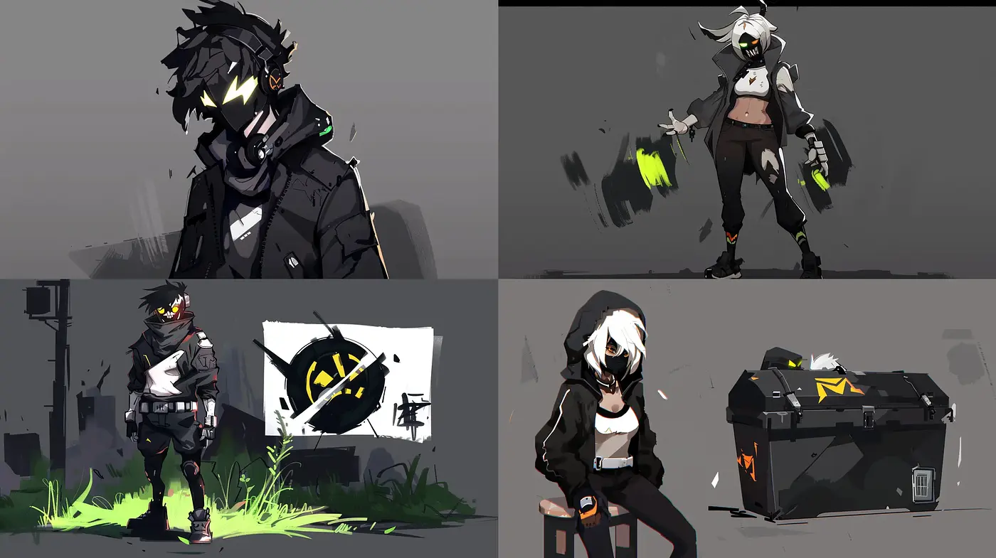 Futuristic Urban Dystopia with Neon Highlights - Midjourney sref style