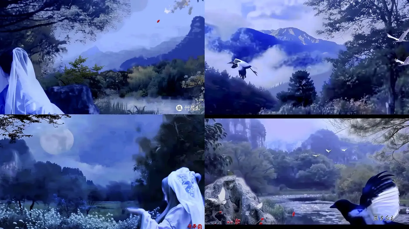 Ethereal Blue Hues of Dreamlike Serenity - Midjourney sref style