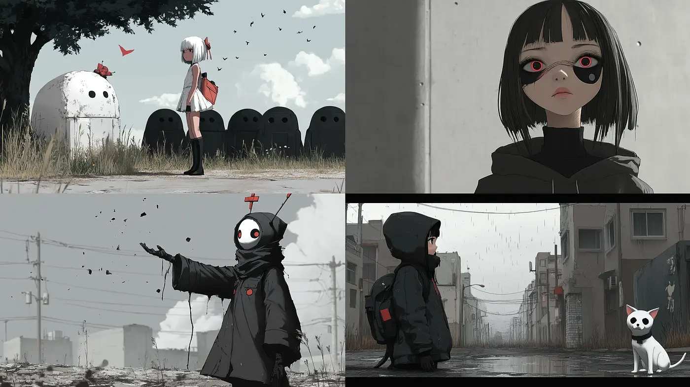 Dystopian Desolation and Surreal Melancholy - Midjourney sref style
