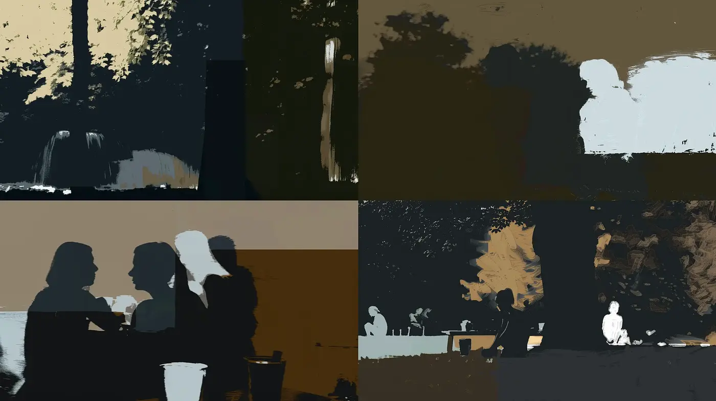 Abstract Silhouette Artistry with a Simplified Color Scheme - Midjourney sref style