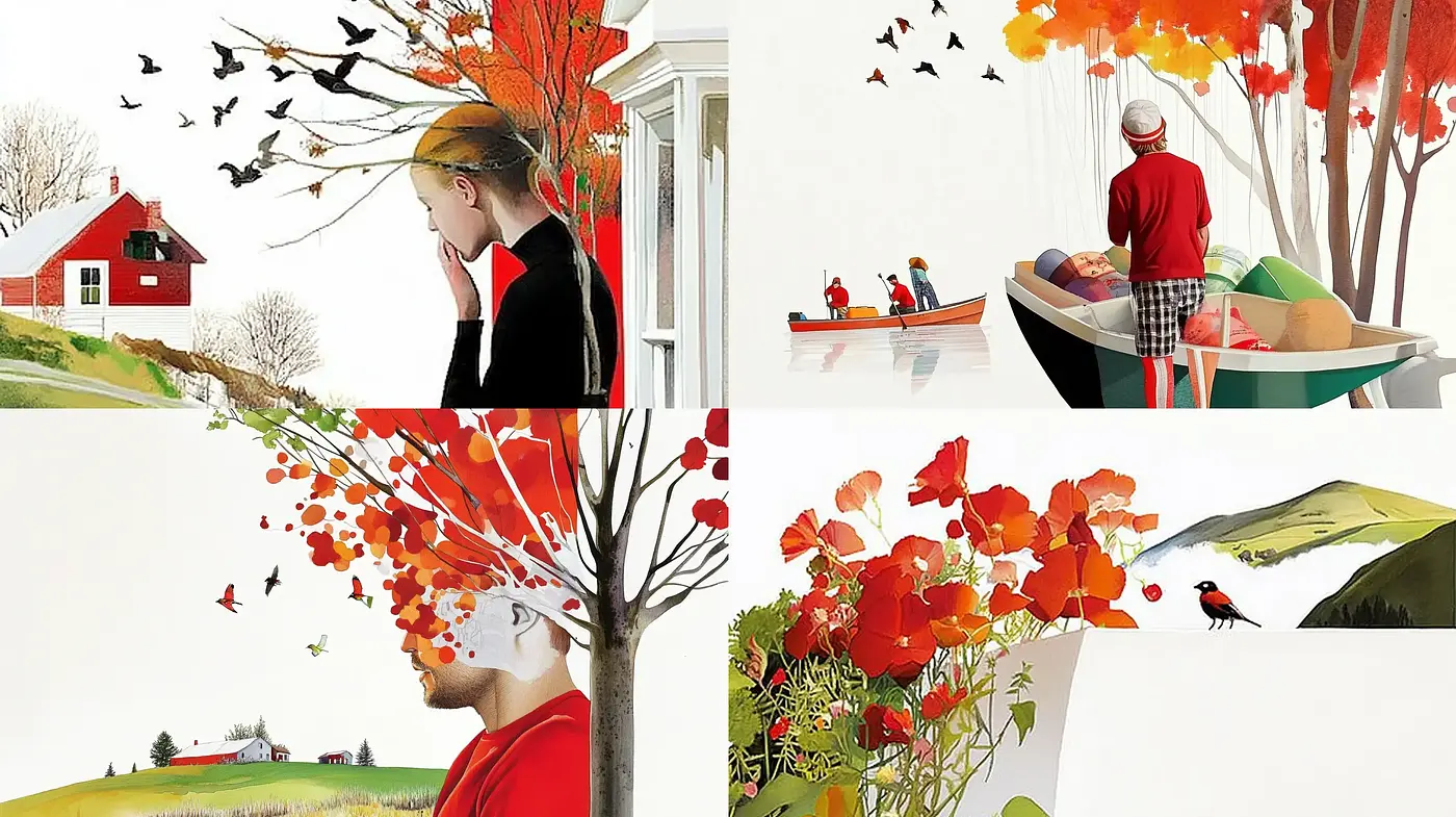 Autumnal Serenity: A Study in Pastoral and Natural Harmony - Midjourney sref style