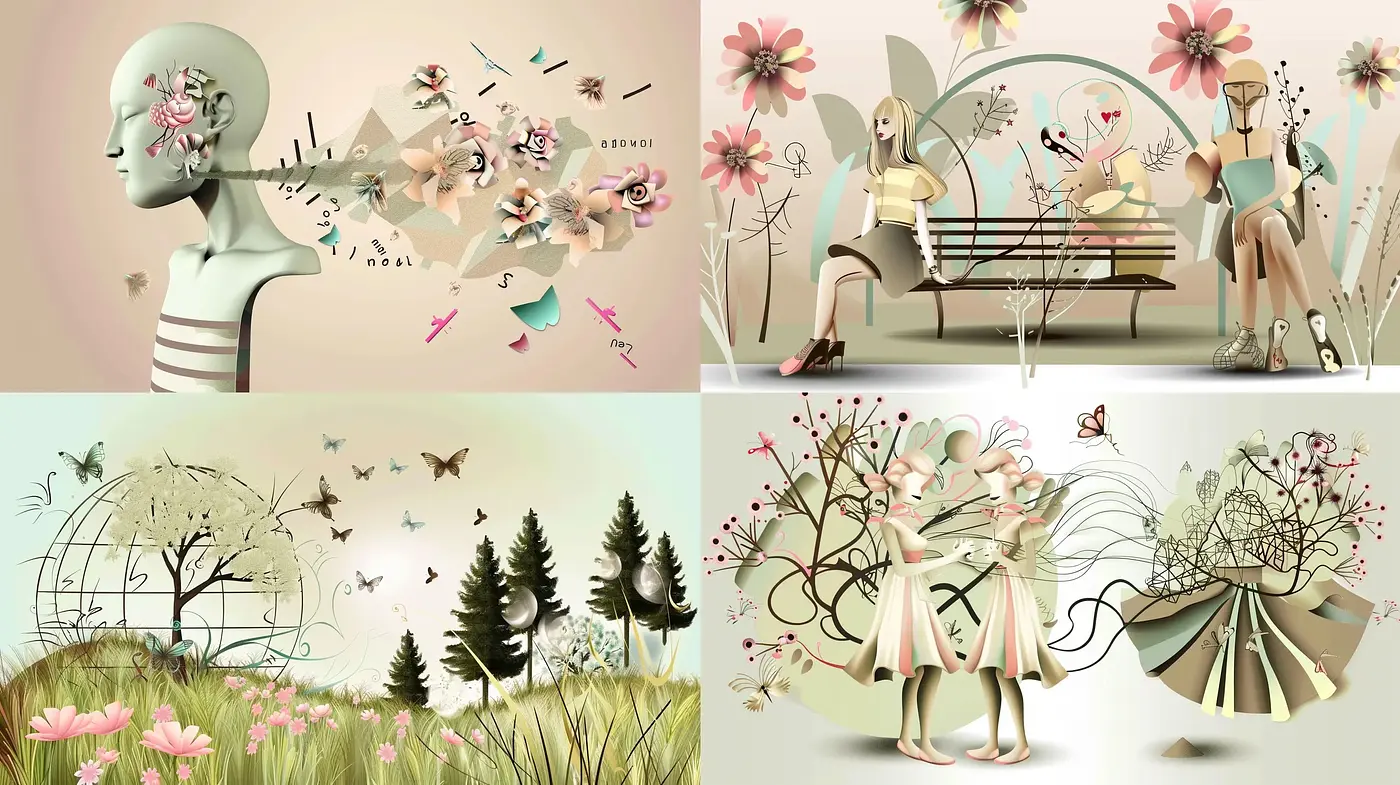 Ethereal Pastel Dreamscape with Surrealist Influence - Midjourney sref style