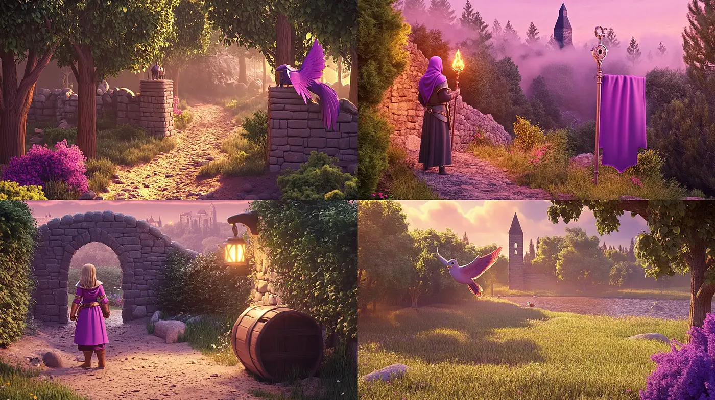 Enchanted Twilight Serenade: A Synthesis of Dreamy Pastels and Surreal Landscapes - Midjourney sref style