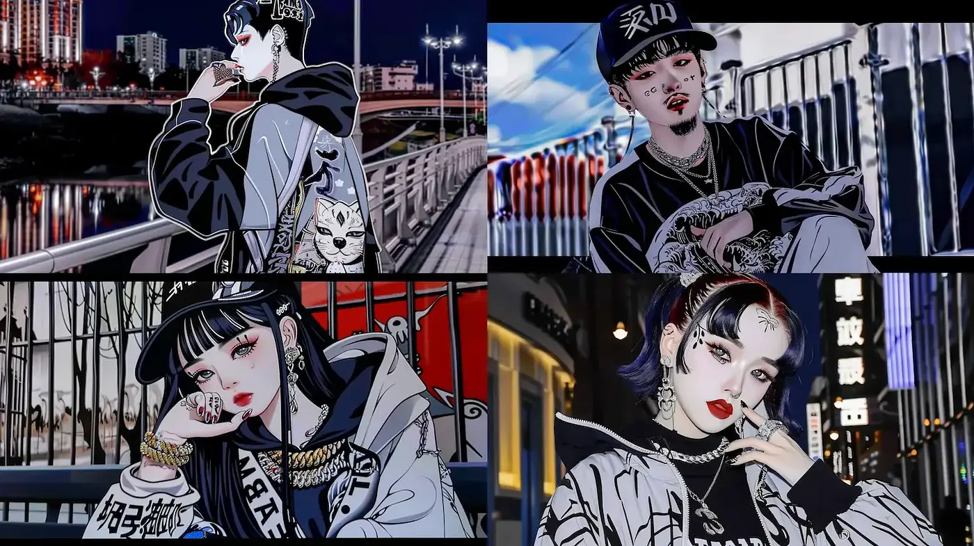 Nocturnal Urban Chic with a Bold Comic Flair - Midjourney sref style