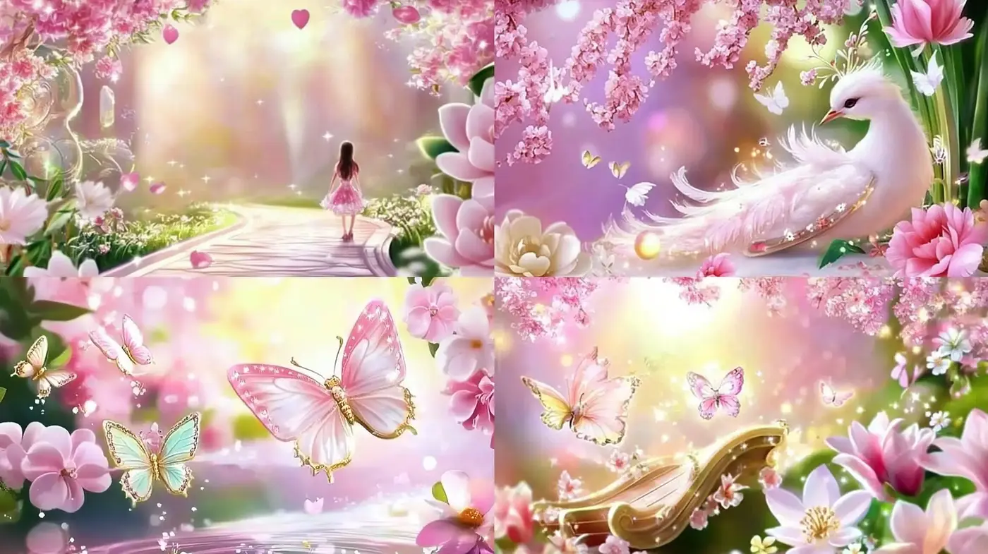 Enchanted Springtime Symphony: A Pastel Dreamland of Harmonious Nature - Midjourney sref style