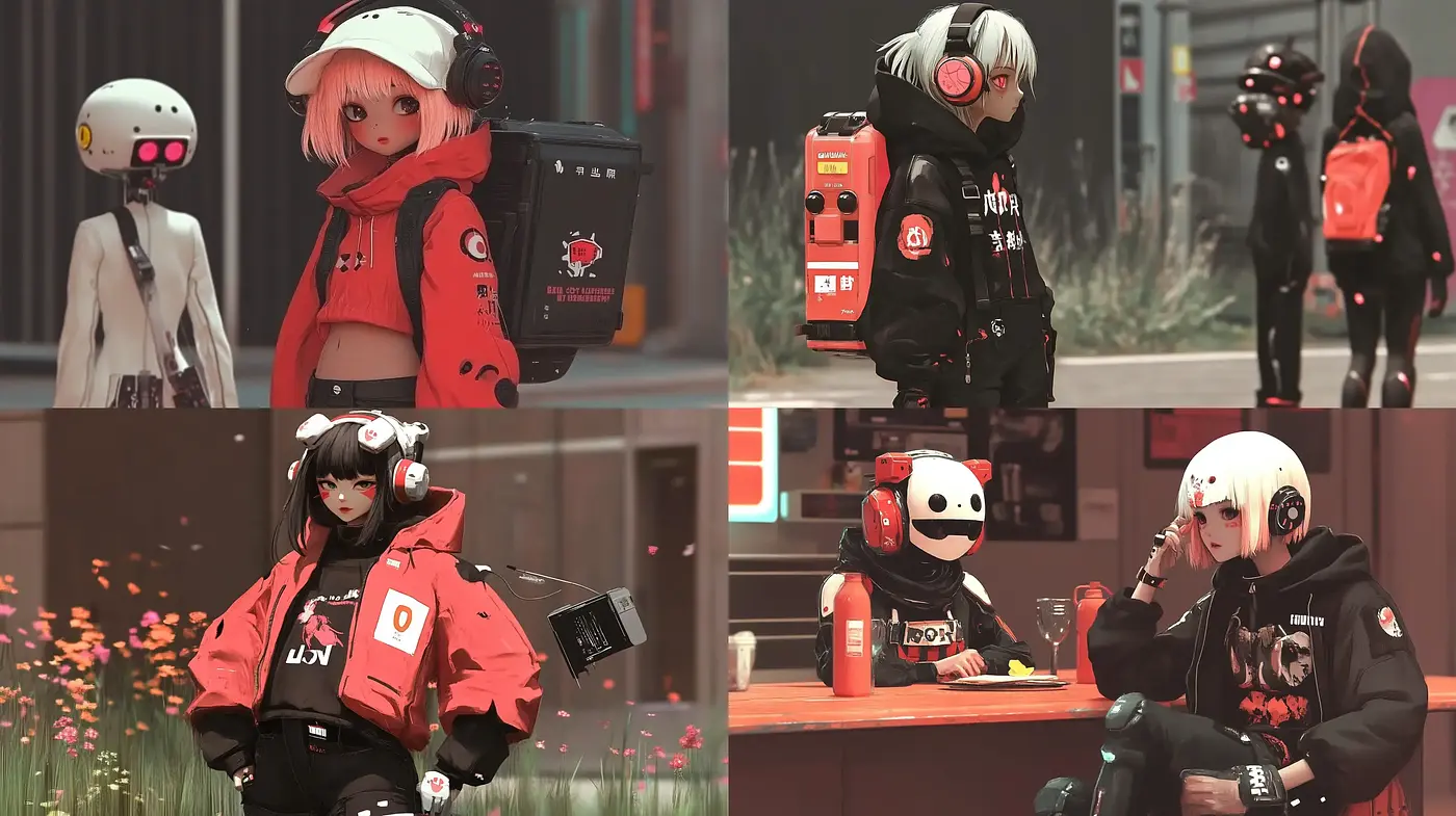 Cyberpunk Streetwear Aesthetic with a Subdued Color Story - Midjourney sref style