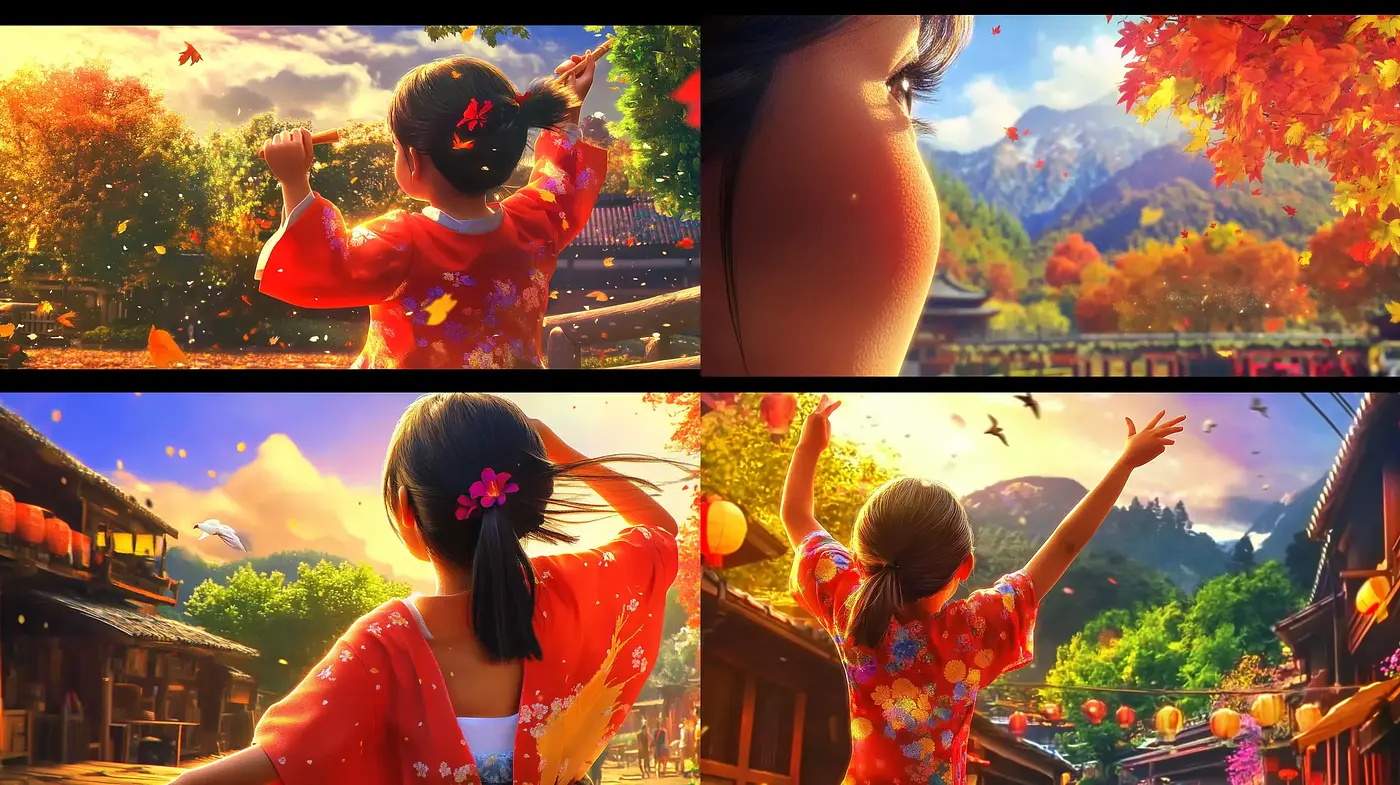 Ephemeral Autumn Dreamscape: A Radiant Fusion of Anime and Impressionism - Midjourney sref style